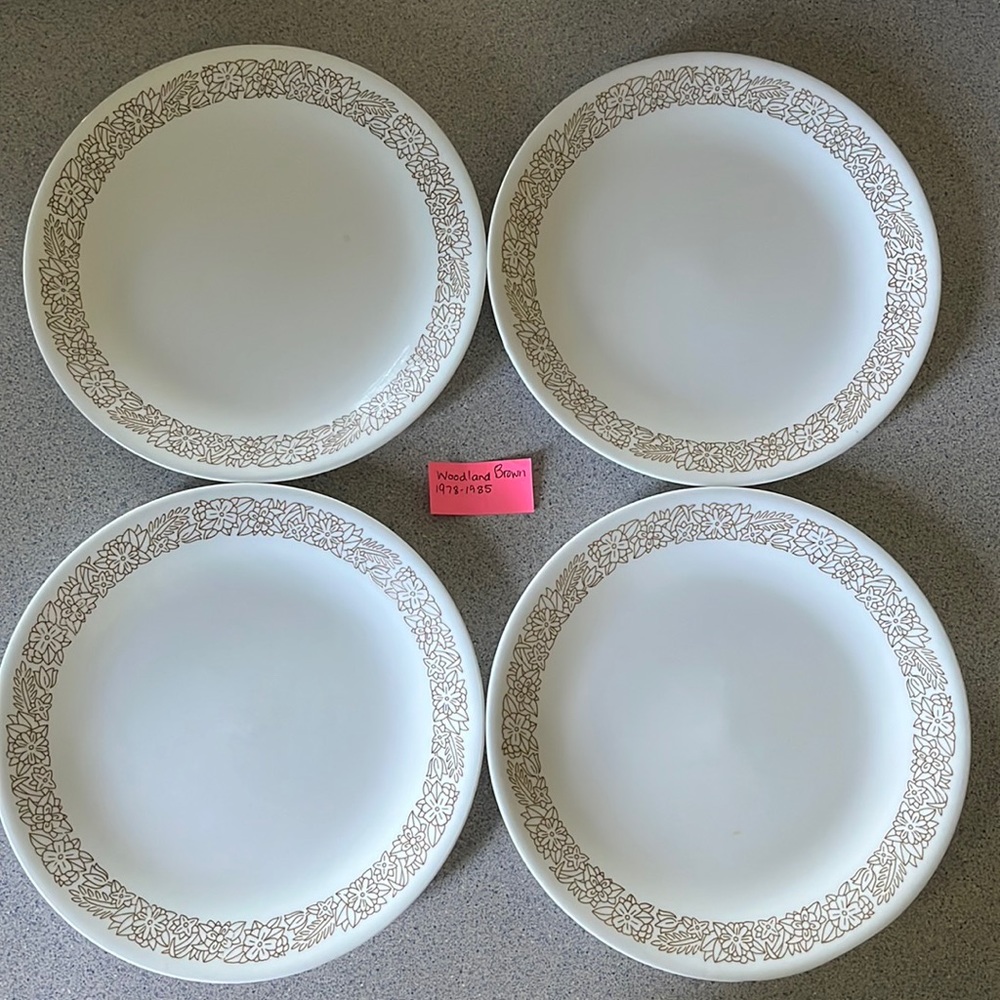 Corelle Woodland Brown lunch plate.  8 1/2” sold each or offer bundle